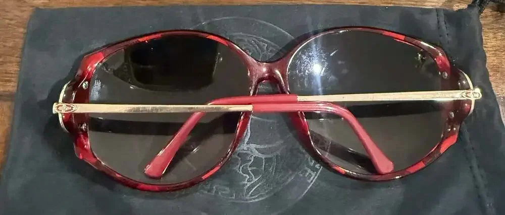 Christian Dior 2758 Burgundy Oversized Sunglasses Vintage France 60mm Rare